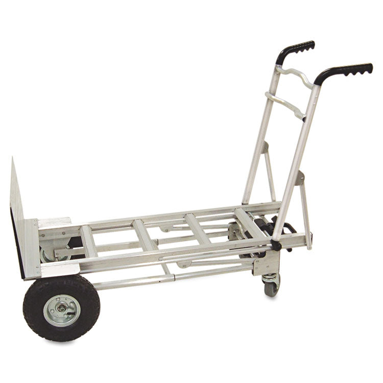 3-in-1 Convertible Hand Truck, 800 lb to 1,000 lb Capacity, 21.06 x 21.85 x 48.03, Aluminum