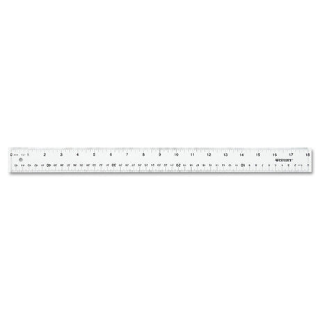 Clear Flexible Acrylic Ruler, Standard/Metric, 18" Long, Clear