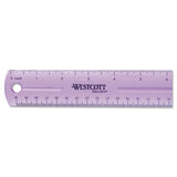 12" Jewel Colored Ruler, Standard/Metric, Plastic