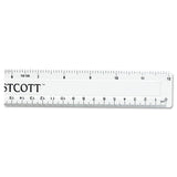 Non-Shatter Flexible Ruler, Standard/Metric, 12" Long, Plastic, Clear