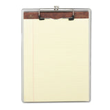 Plastic Brushed Aluminum Clipboard, Portrait Orientation, 0.5" Clip Capacity, Holds 8.5 x 11 Sheets, Silver