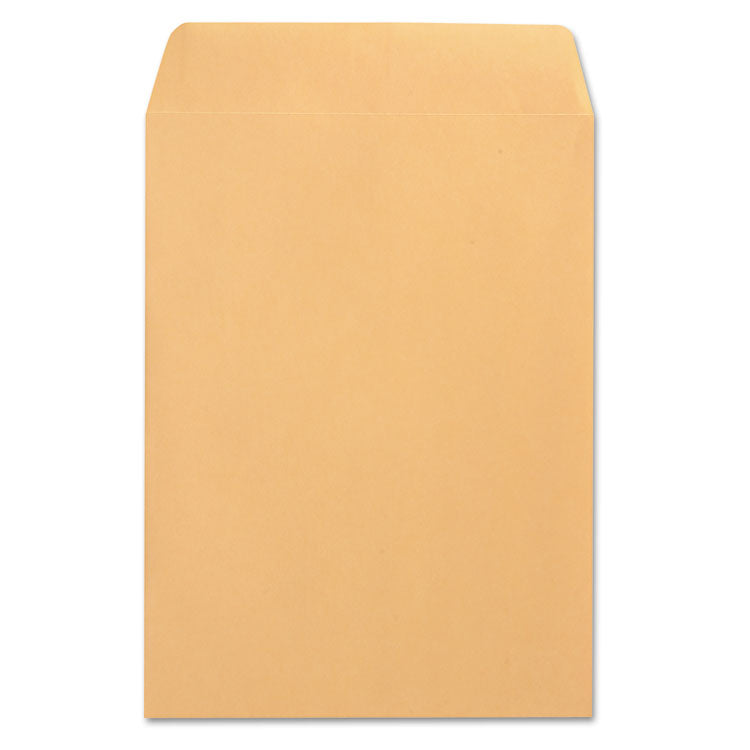 Catalog Envelope, 28 lb Bond Weight Kraft, #10 1/2, Square Flap, Gummed Closure, 9 x 12, Brown Kraft, 250/Box