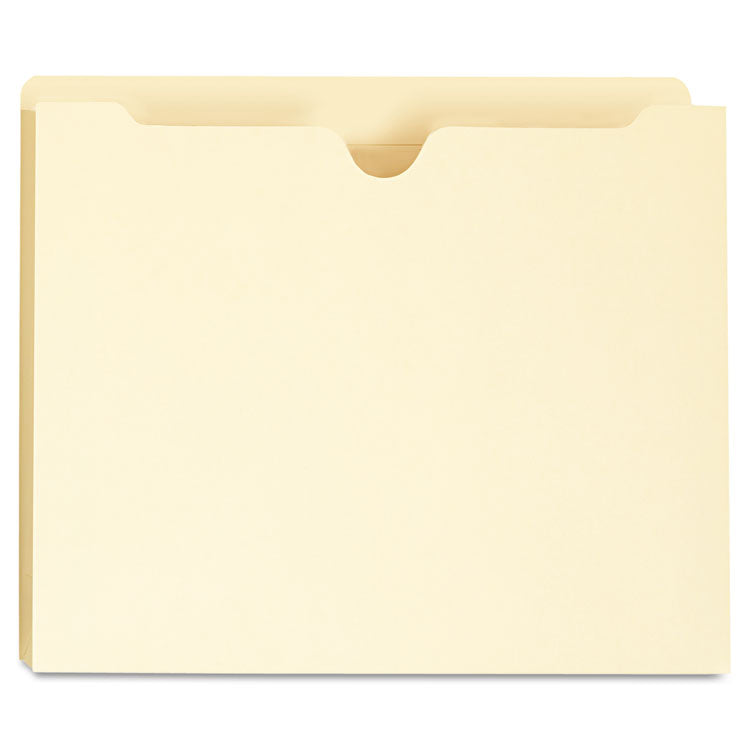 Deluxe Manila File Jackets with Reinforced Tabs, Straight Tab, Letter Size, Manila, 50/Box