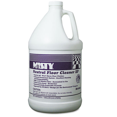Neutral Floor Cleaner EP, Lemon, 1 gal Bottle, 4/Carton