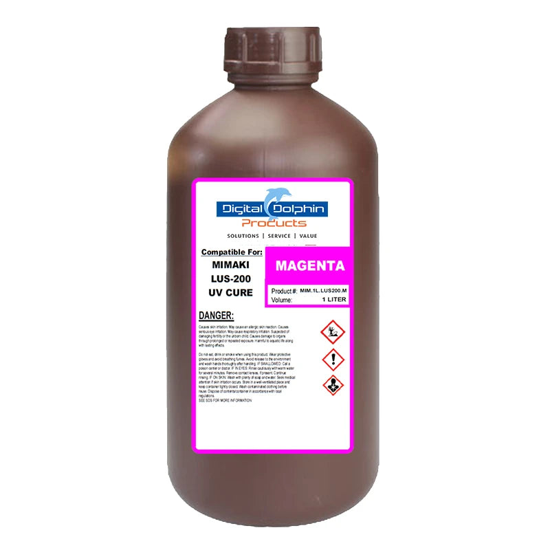 Digital Dolphin Products Compatible Replacement Ink Cartridges for Mimaki LUS-200, 1,000 mL