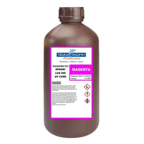 Digital Dolphin Products Compatible Replacement Ink Cartridges for Mimaki LUS-200, 1,000 mL